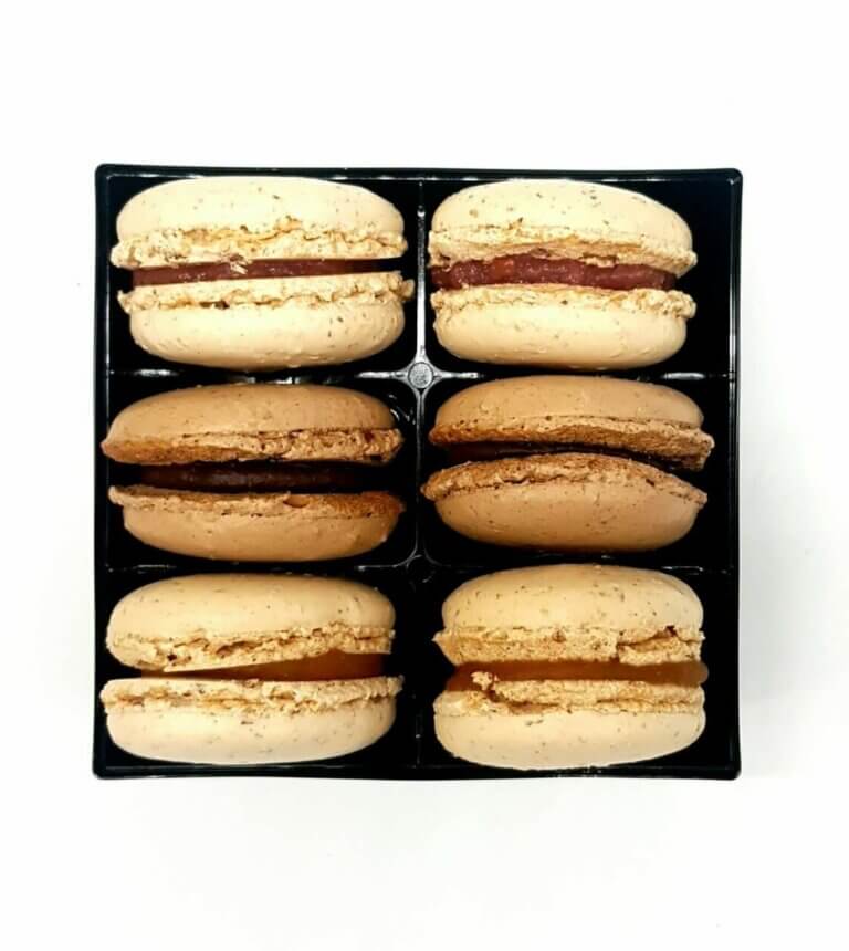 assortiment de 6 macarons - Bongâto pâtisserie Mons en pevele