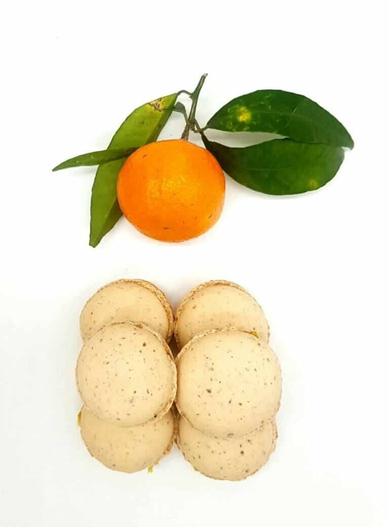 6 macarons clémentine de corse