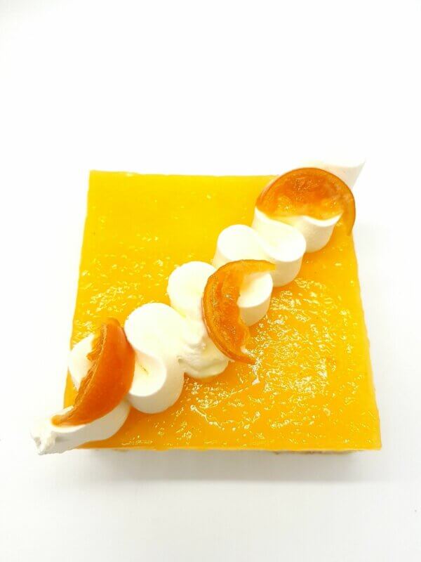 gateau soleil de corse à base de mousse de chocolat blanc, clémentines bio corses et mascarpone