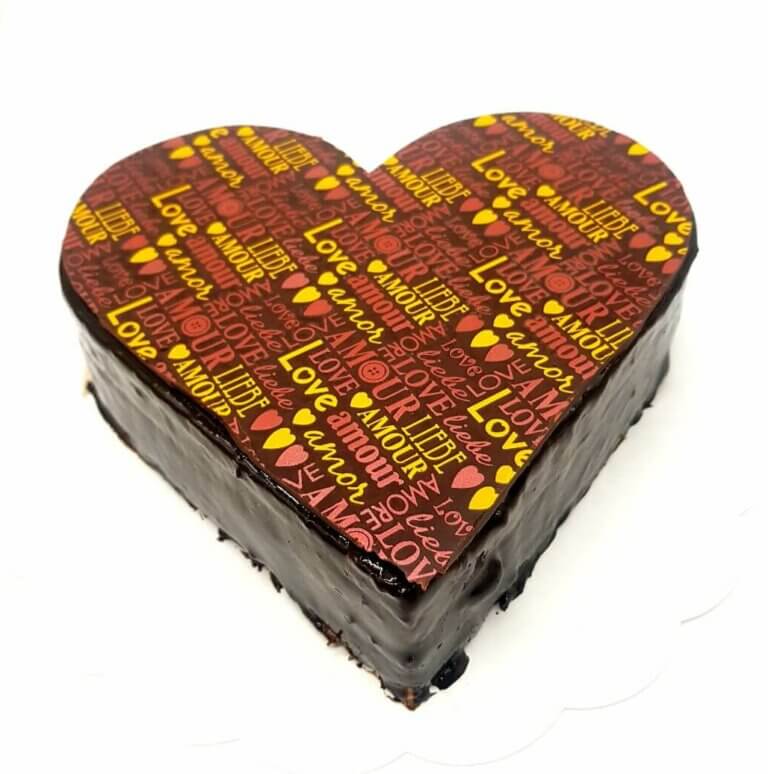 Coeur Chocolat et clémentines - 4parts