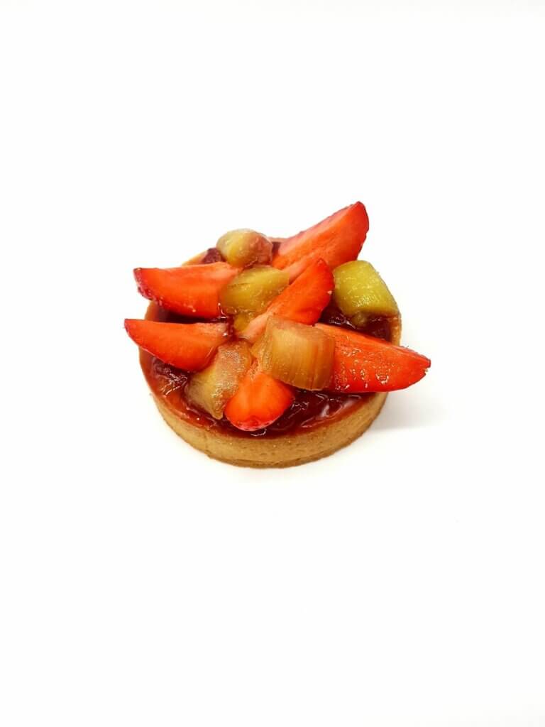 Tartelette Fraises et Rhubarbe - 100% fruits